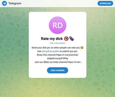 Rate My Dick on Telegram